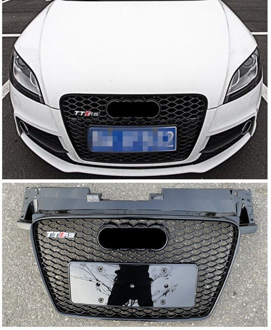 All Black Front Bumper Grille For Audi TT TTS 2008-2014 Update to TTRS