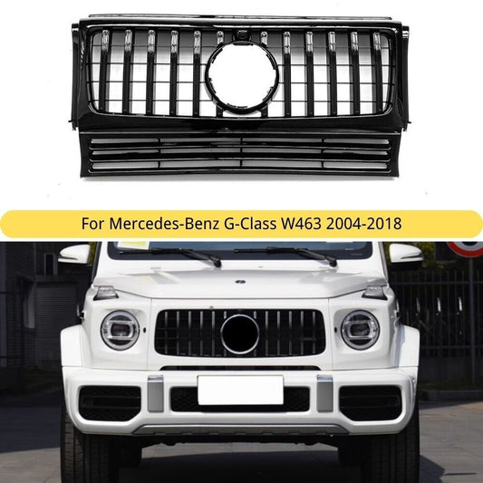 ALL BLACK Front Bumper Grille For Merdedes-Benz G-Class G500 G550 W463 2004-2018